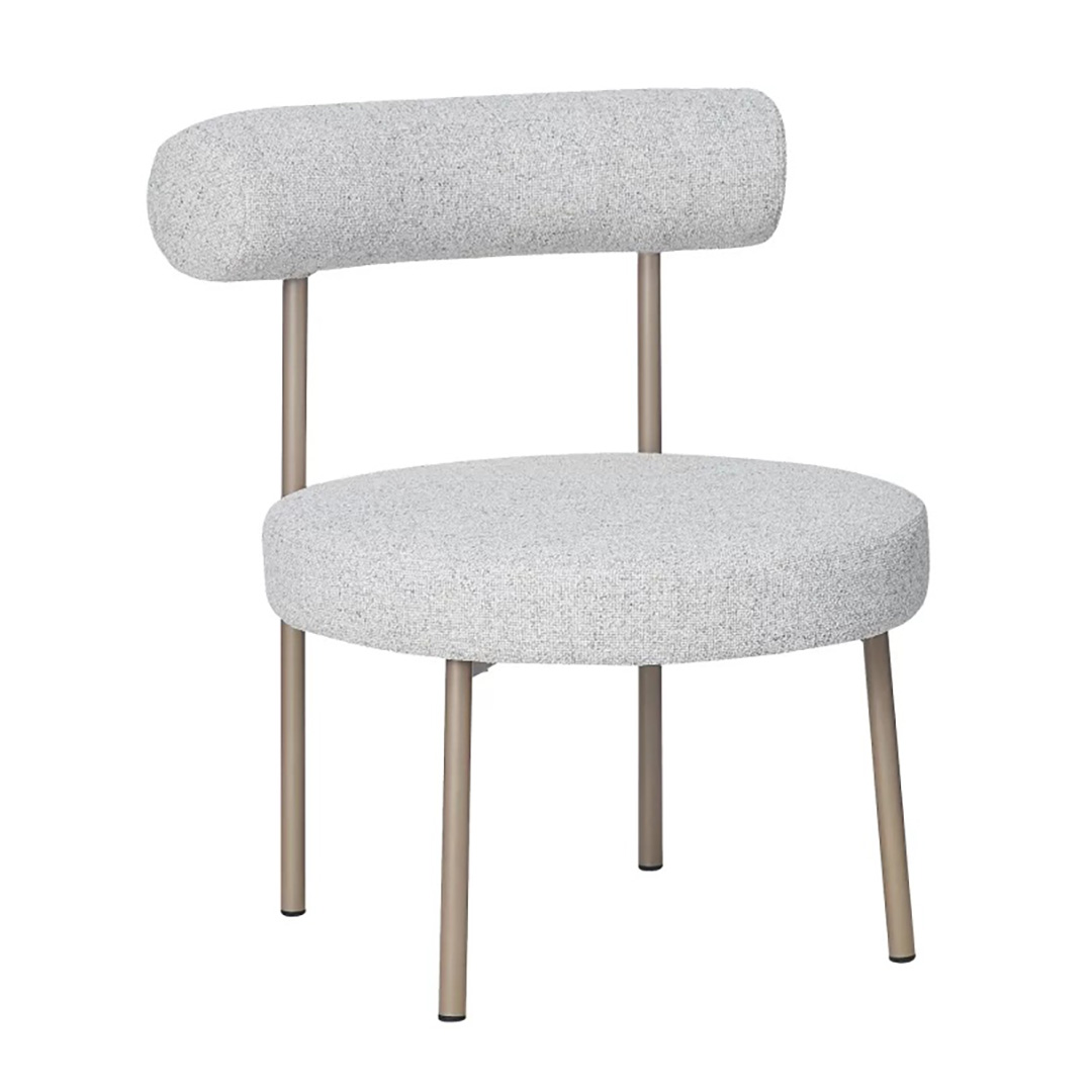 Poltrona Moma Linho Rústico Claro/Champagne